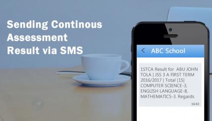 Send Student CA result via SMS